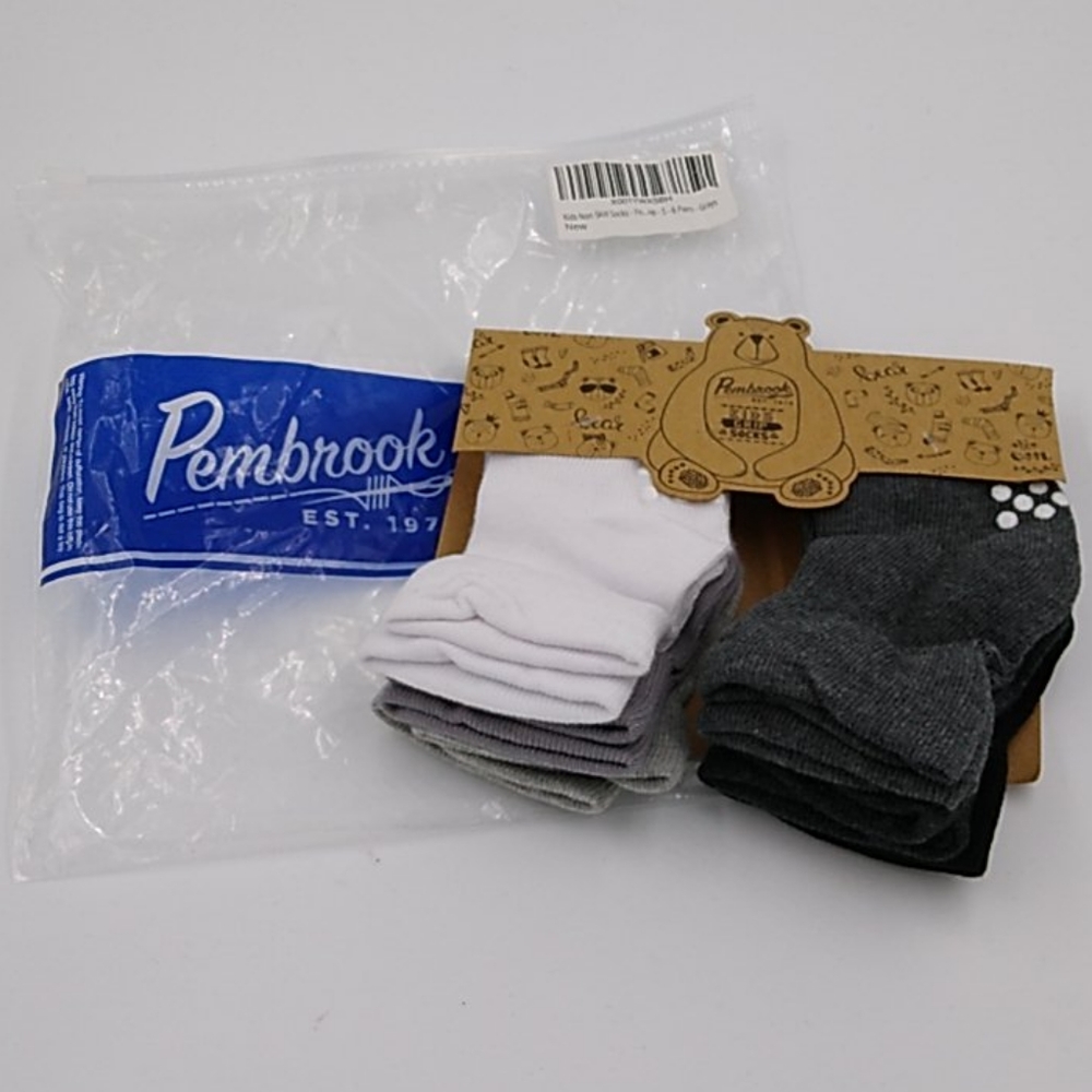 Pembrook ™️ 6 Pairs Non-Skid Toddler Socks